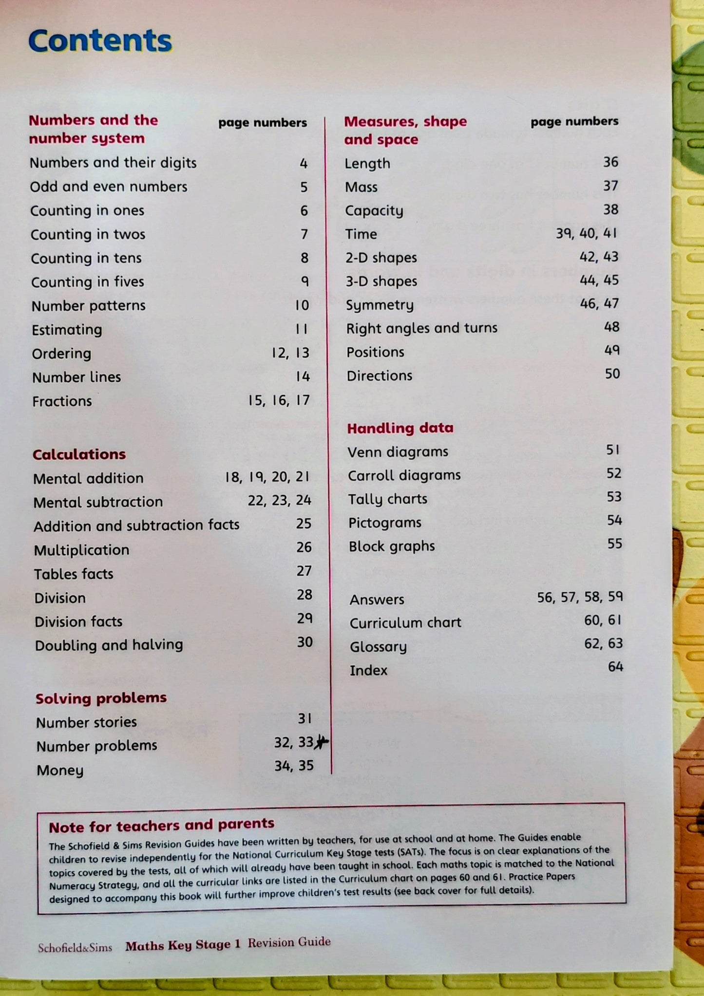 Maths Key Stage 1 I Revision Guide | Schofield & Sims | 7-8 years
