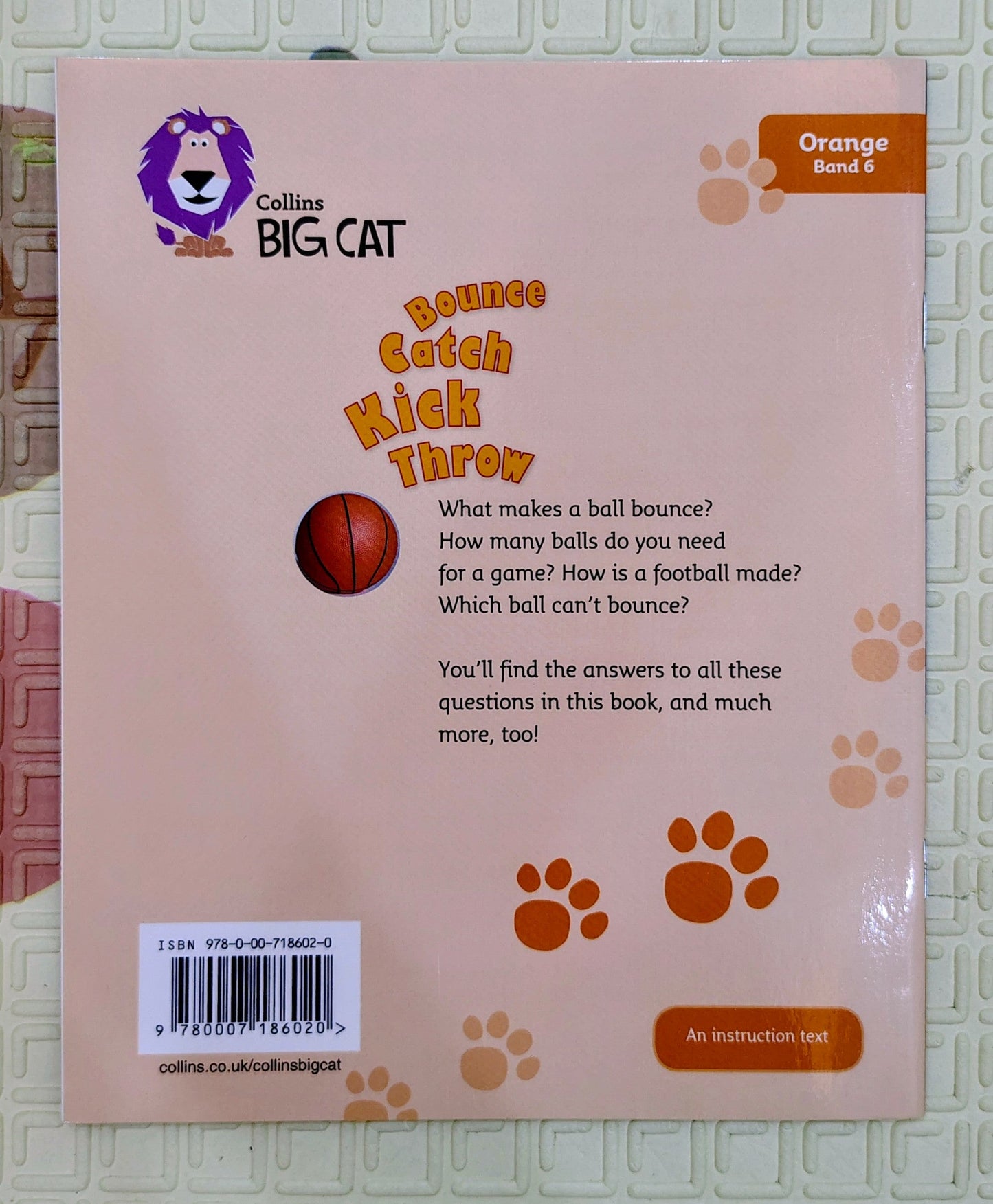 Bounce Catch Kick Throw by Janice Marriott | Collins Big Cat Band 6
