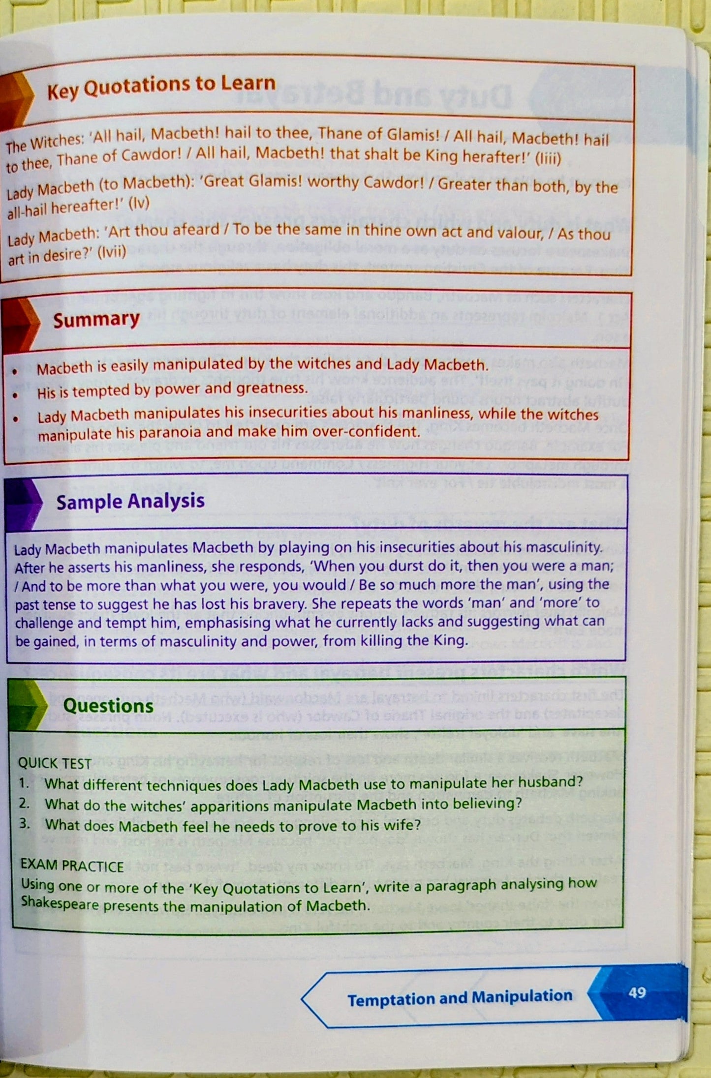 Snap Revision Macbeth by Collins | GCSE 9-1