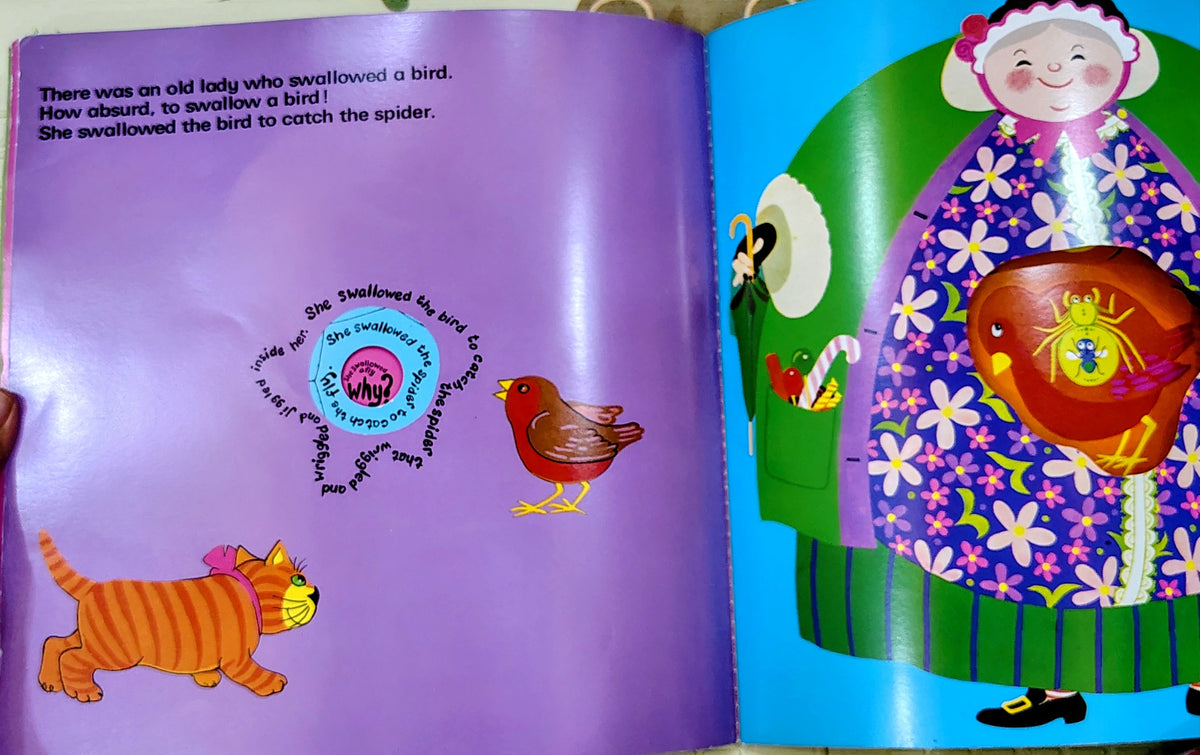 There Was an Old Lady Who Swallowed a Fly by Pam Adams | Classic story with holes