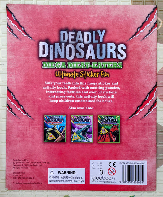 Deadly Dinosaurs Mega Meat-Eaters Ultimate Sticker Fun | IglooBooks