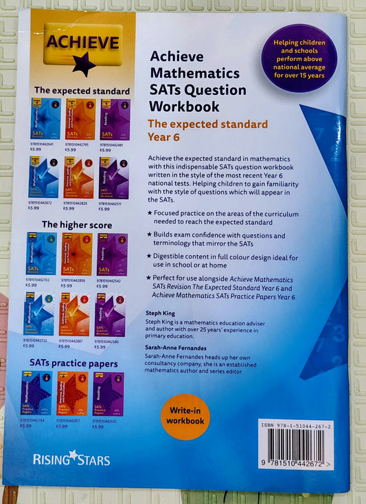 Mathematics SATs Question Workbook Year 6 by Steph King & Sarah-Anne Fernandes | Rising Stars