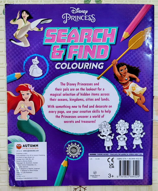 Disney Princess Search & Find Colouring | Activity Book