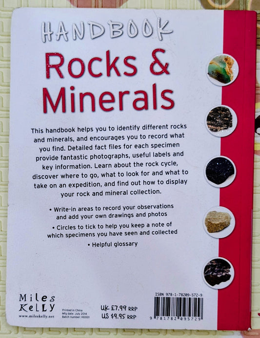 Handbook Rocks & Minerals | Miles Kelly Record Book