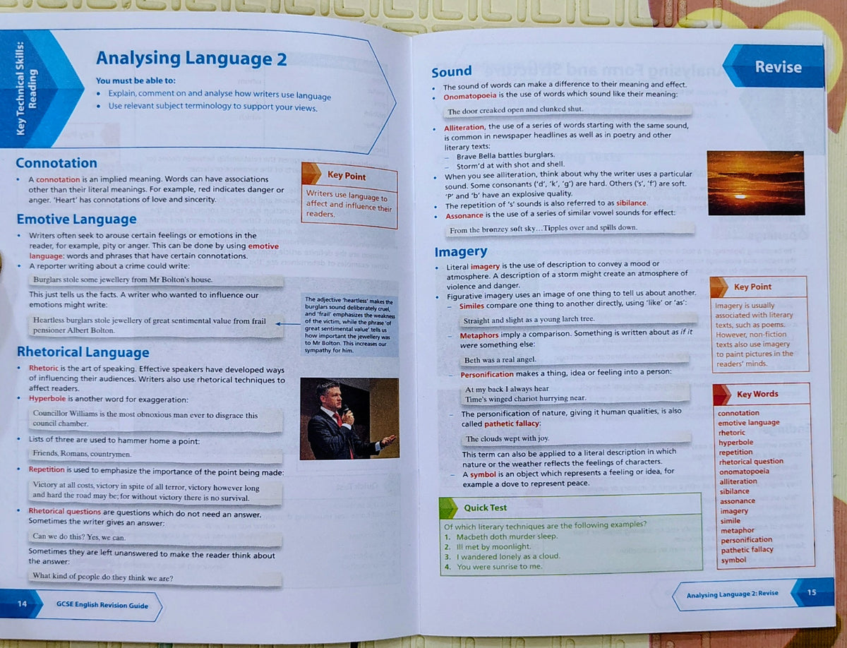 Snap Revision Reading AQA GCSE 9-1 English Language | Revision Guide