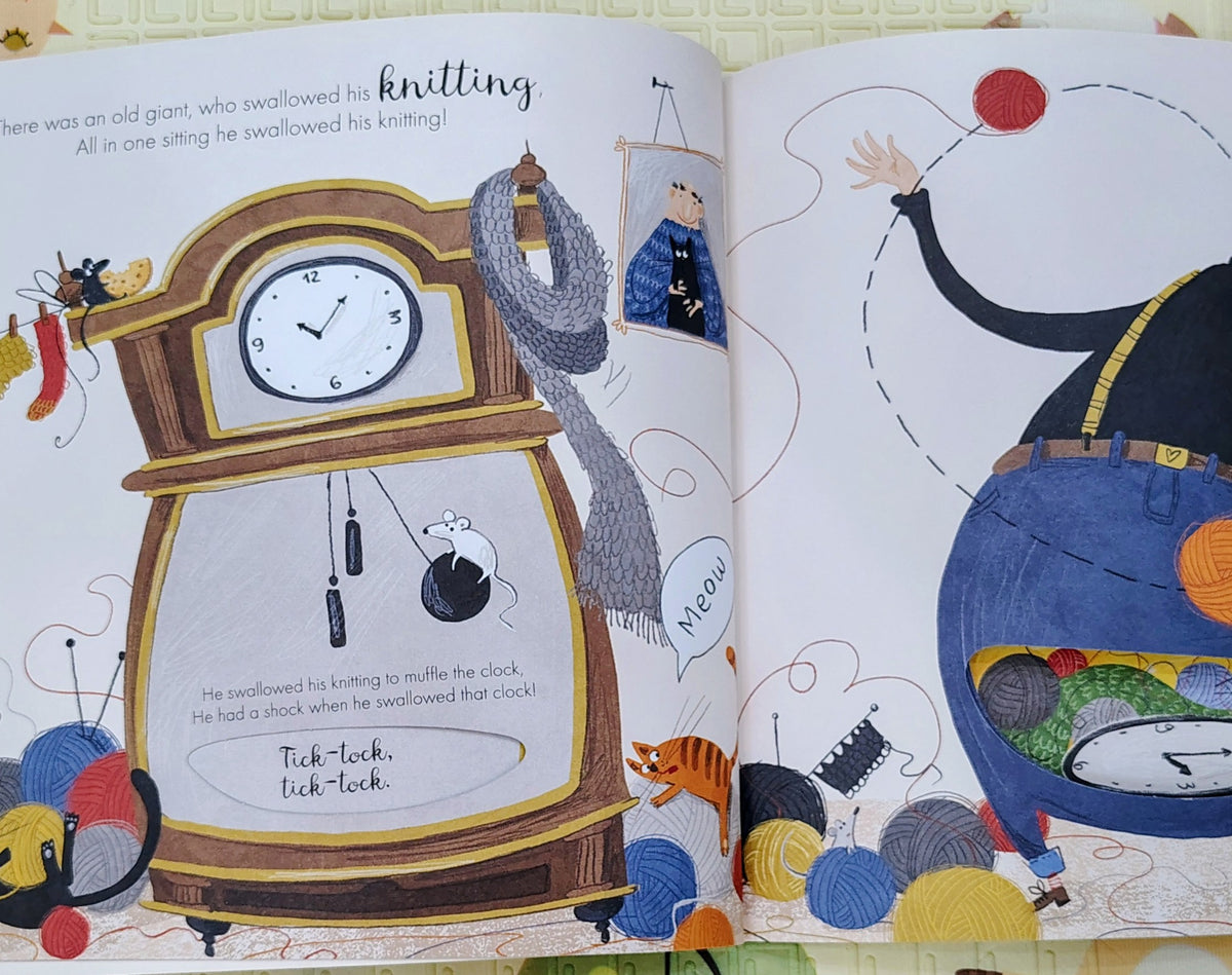 There Was An Old Giant Who Swallowed A Clock by Becky Davies | Little Tiger