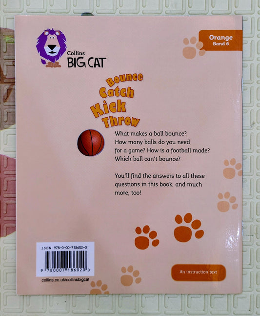 Bounce Catch Kick Throw by Janice Marriott | Collins Big Cat Band 6