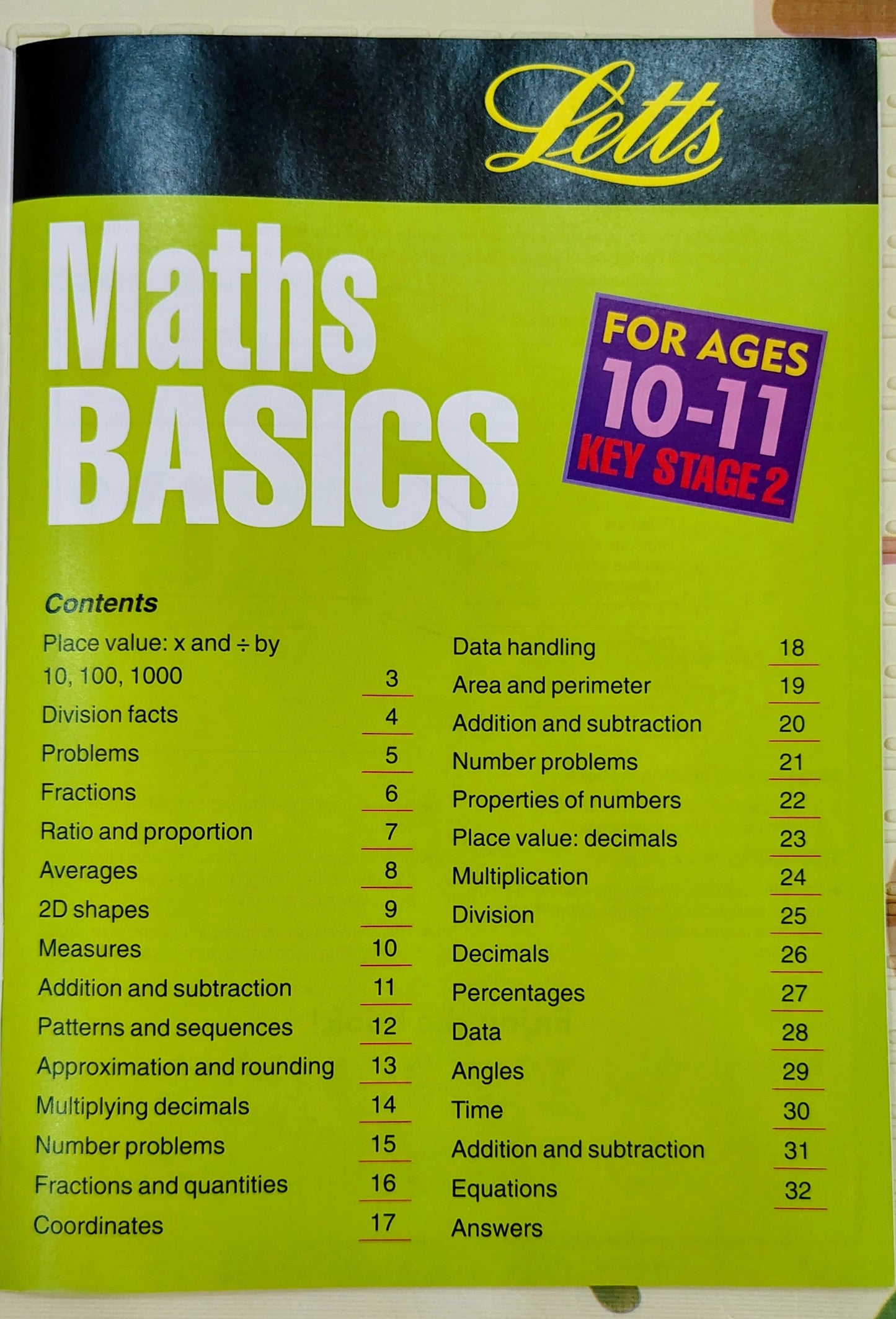 Maths Basics Age 10-11 by Leap Ahead | Activity book