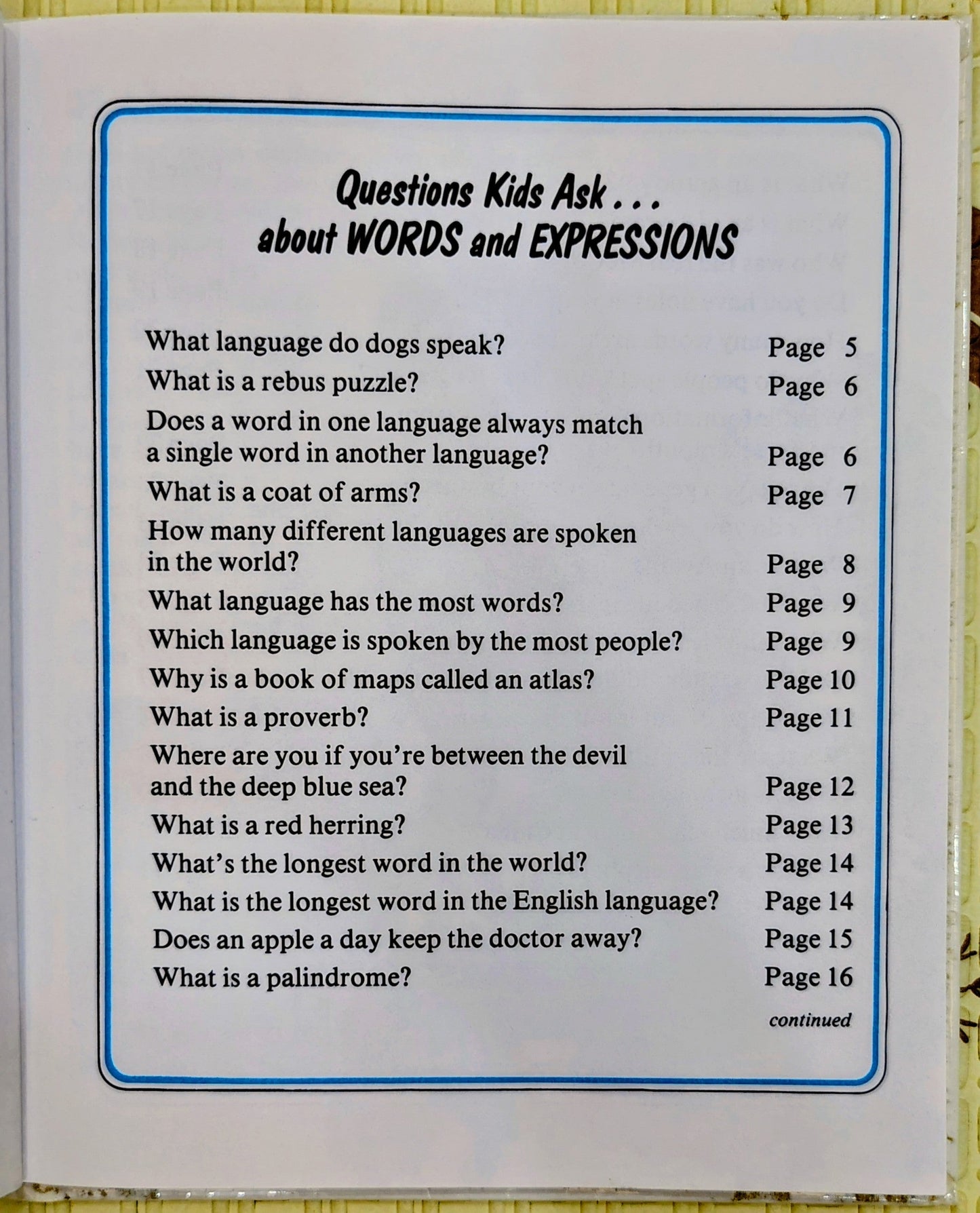 Questions Kids Ask About Words & Expressions