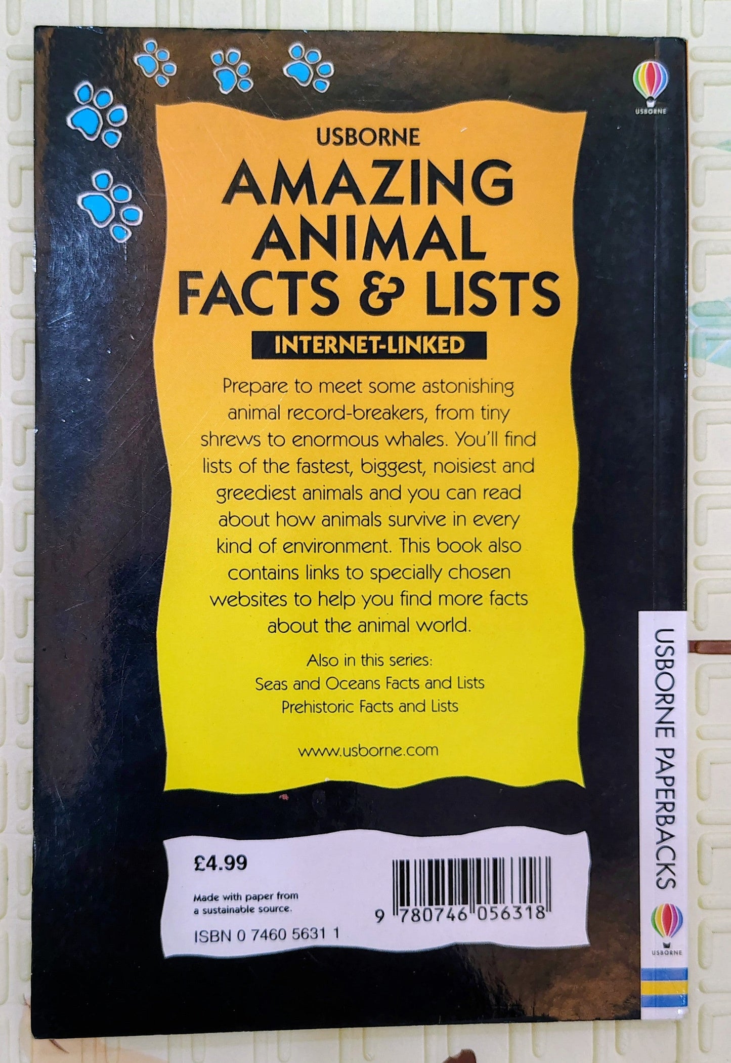 Amazing Animal Facts & Lists by Usborne