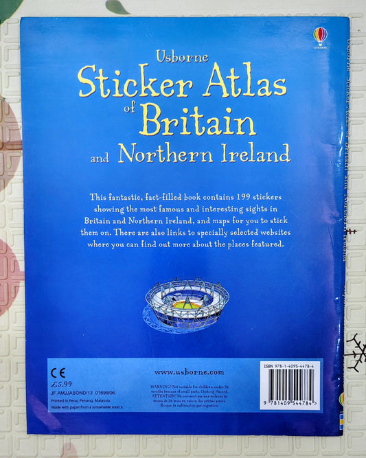 Sticker Atlas of Britain and Northern Ireland by Usborne