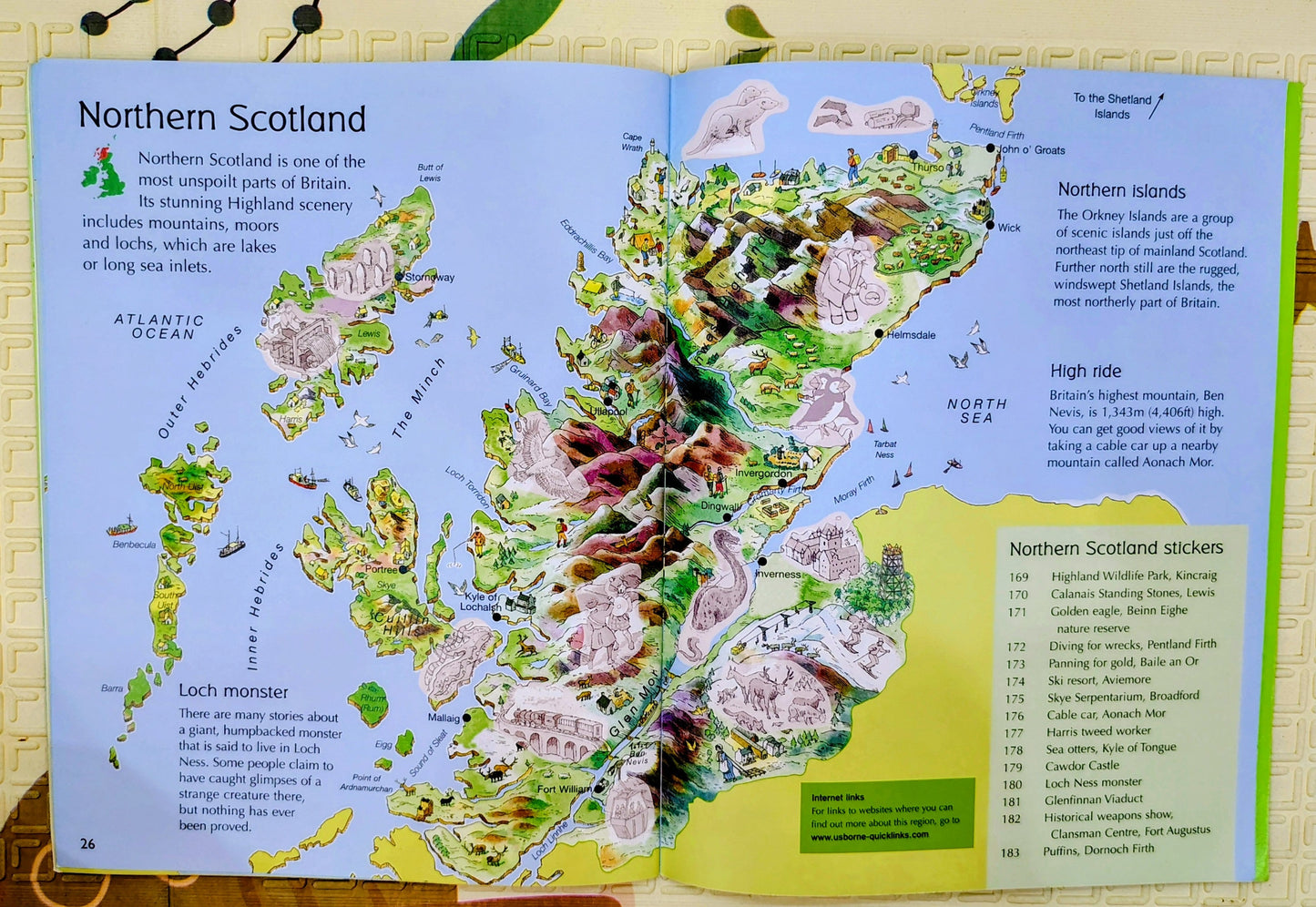 Sticker Atlas of Britain and Northern Ireland by Usborne