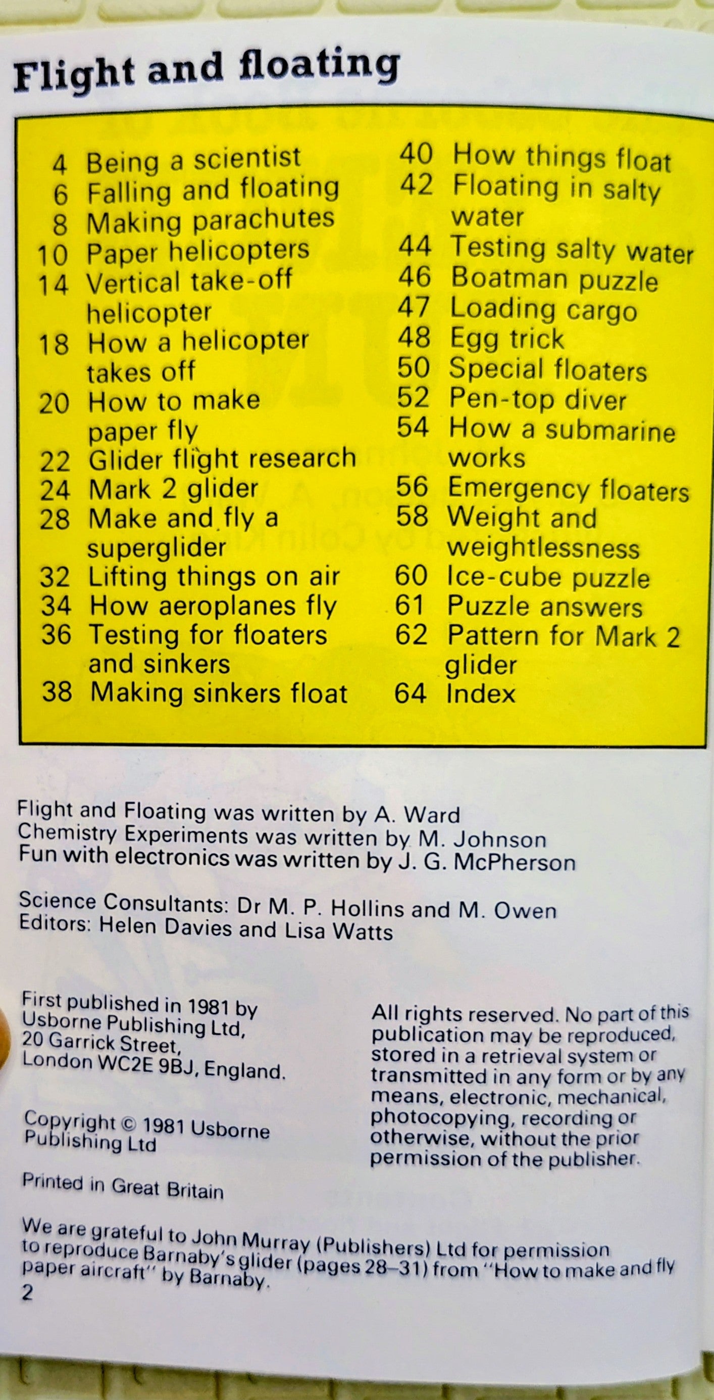 The Usborne Book of Science Fun | Activity book
