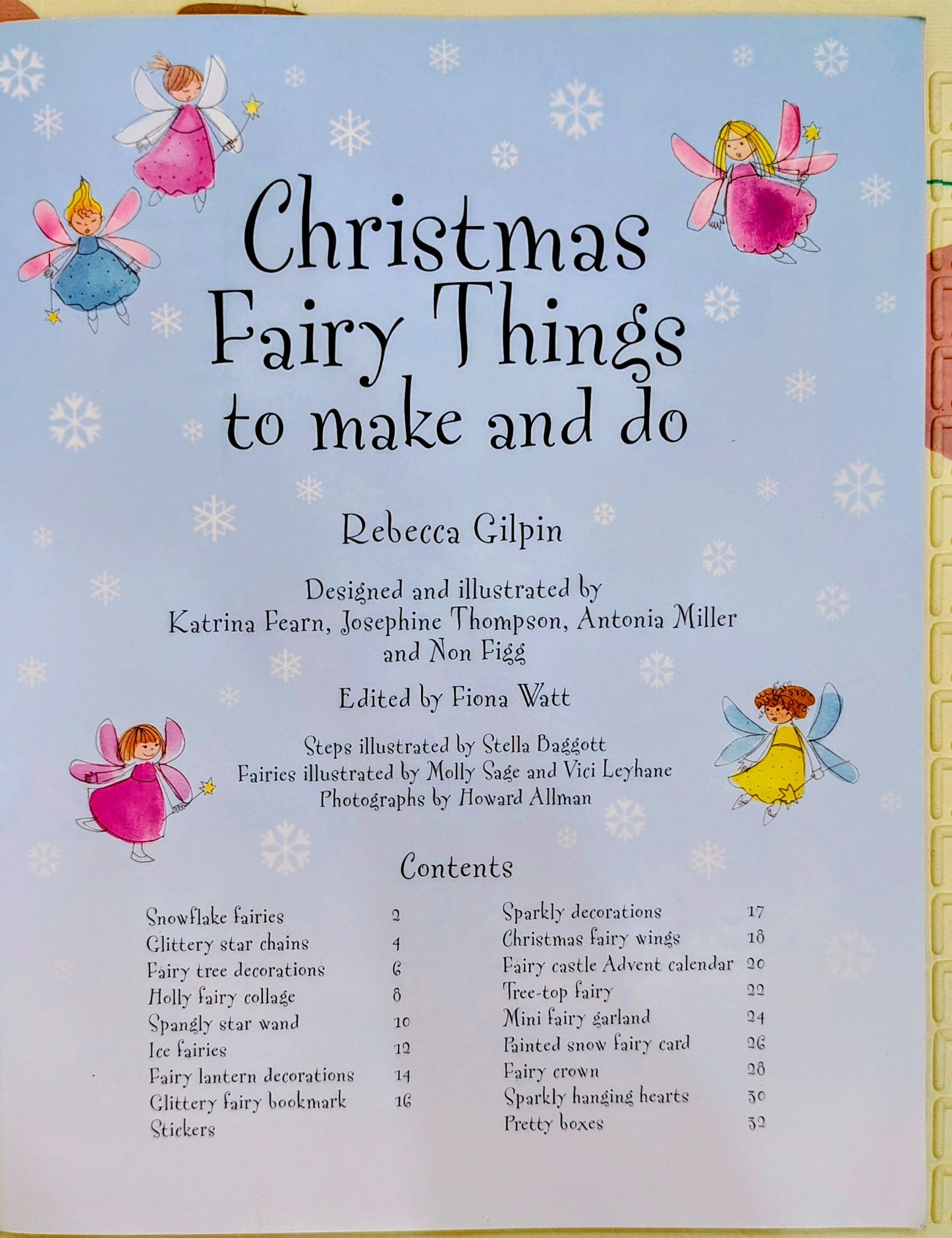 Usborne Christmas Fairy Things to Make and Do with Stickers