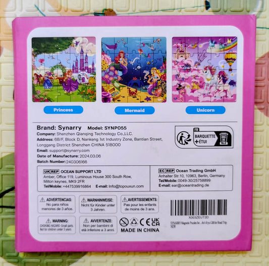 Synarry Magnetic Puzzle Book | 3 Magical  Puzzles inside