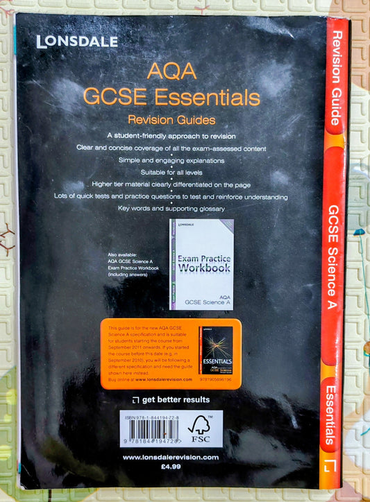 Essentials GCSE Science A by Lonsdale