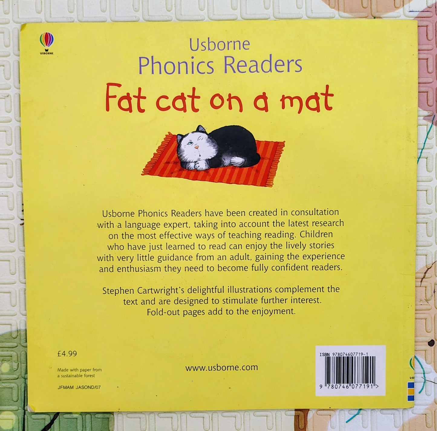 Fat Cat on a Mat by Phil Roxbee Cox & Stephen Cartwright | Usborne Phonics Readers