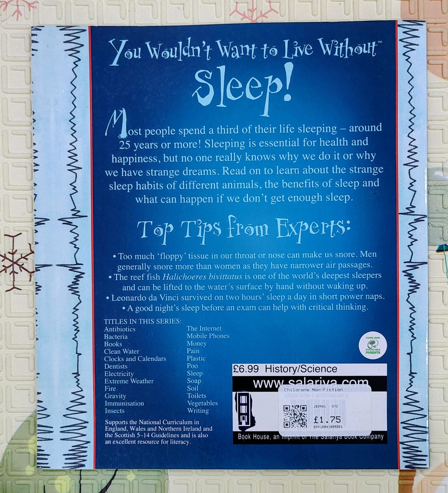 You Wouldn't Want to Live Without Sleep! by Jim Pipe and Mark Bergin