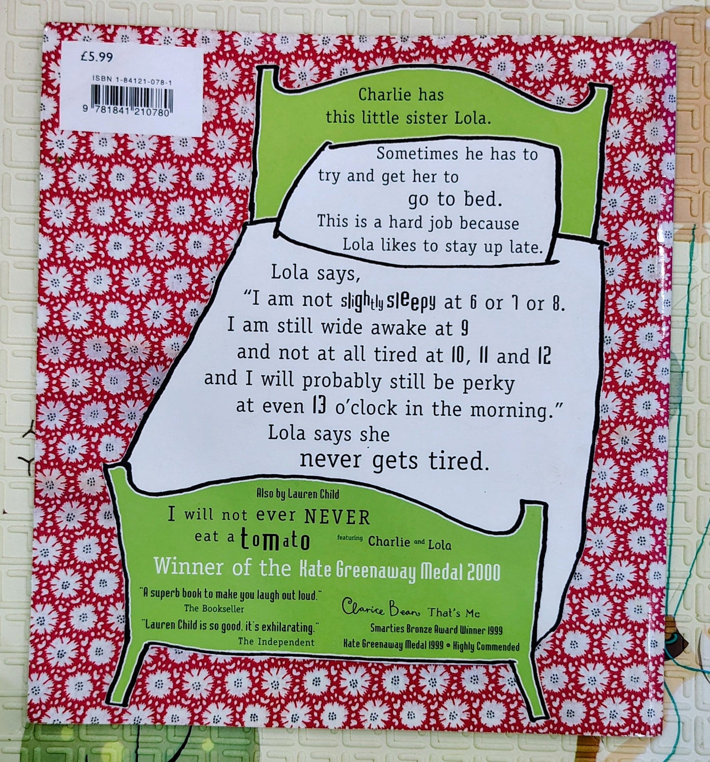 I am NOT sleepy and I WILL NOT go to bed by Lauren Child | Charlie and Lola