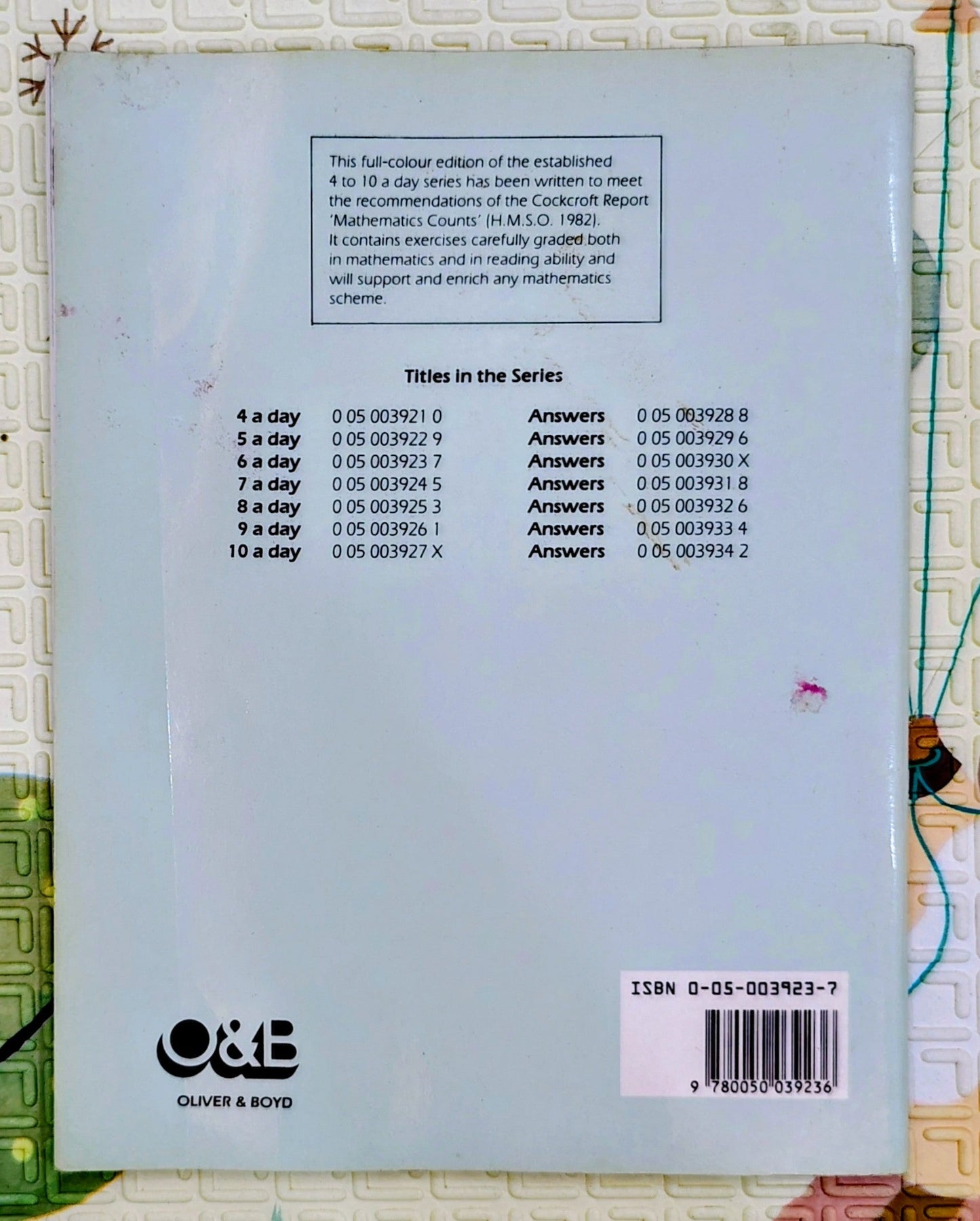Six a day by A.L. Griffiths | Oliver & Boyd | Maths Activity book