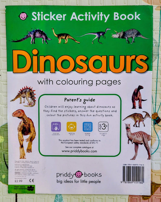 Dinosaurs Sticker Activity Book with Colouring Pages