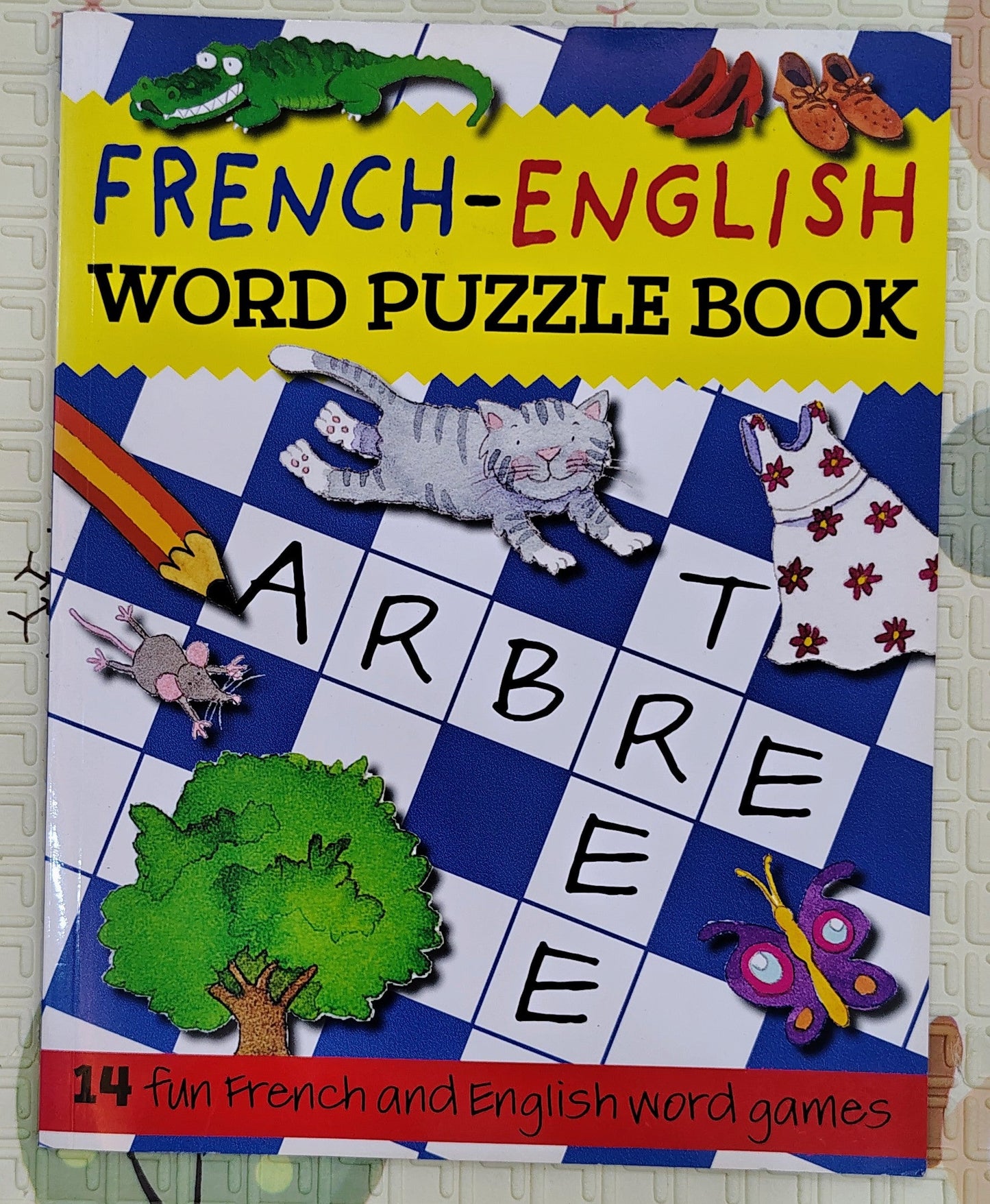 French-English Word Puzzle Book | 14 fun French and English game