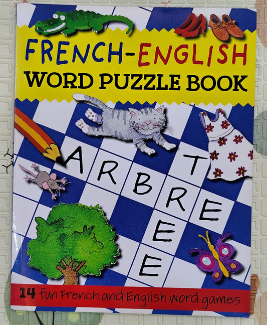 French-English Word Puzzle Book | 14 fun French and English game