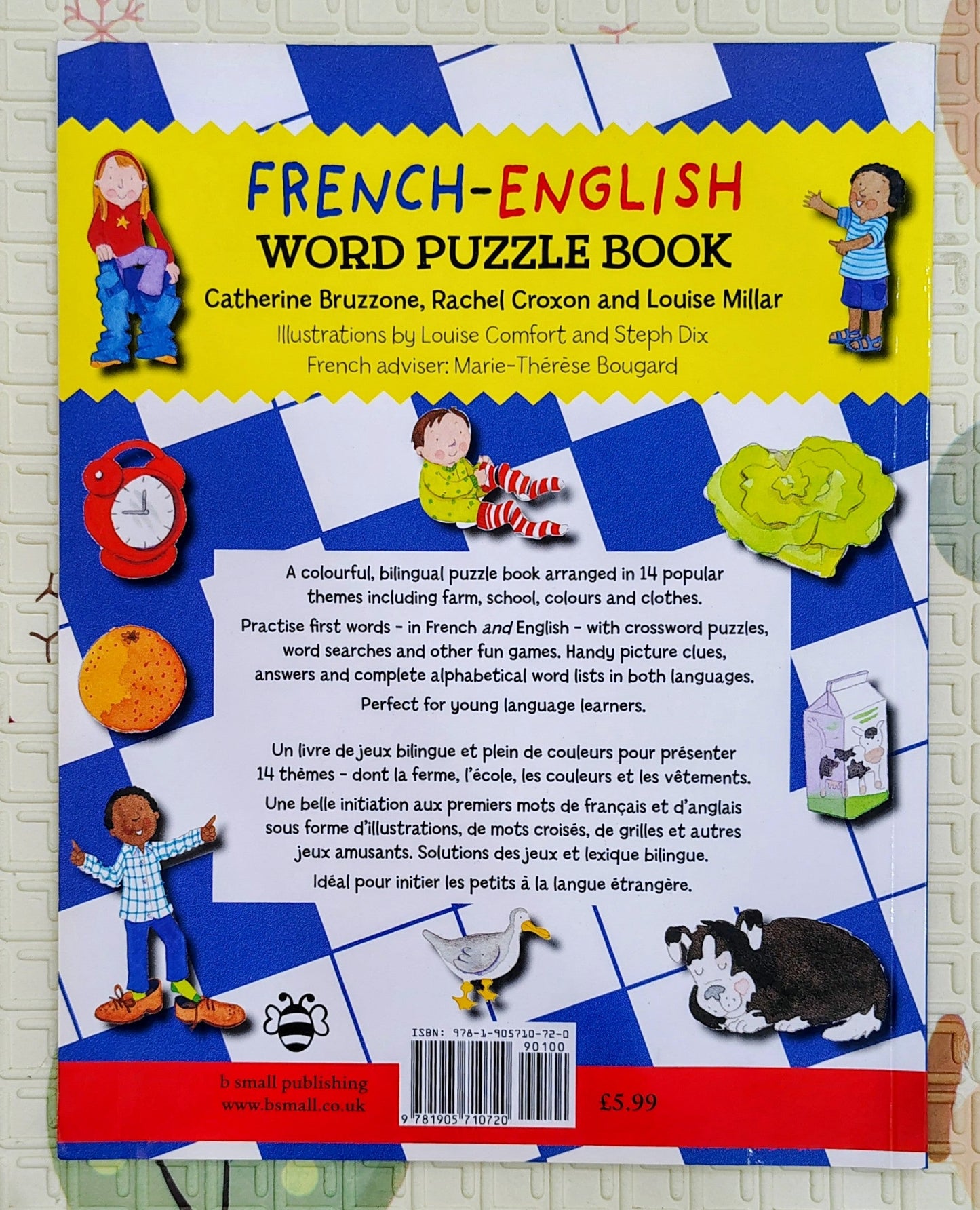 French-English Word Puzzle Book | 14 fun French and English game