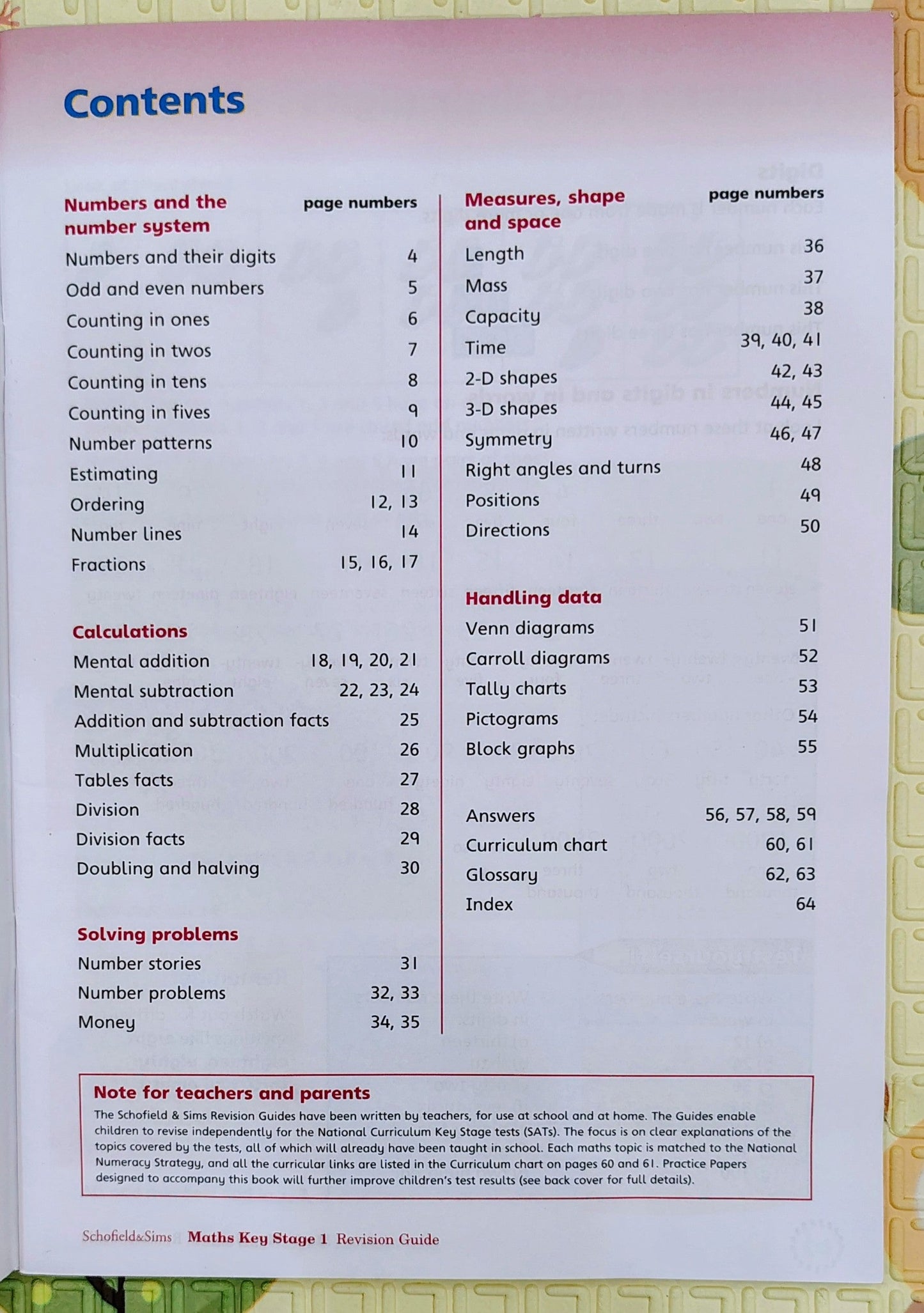 Maths Key Stage 1 Revision Guide by Schofield & Sims