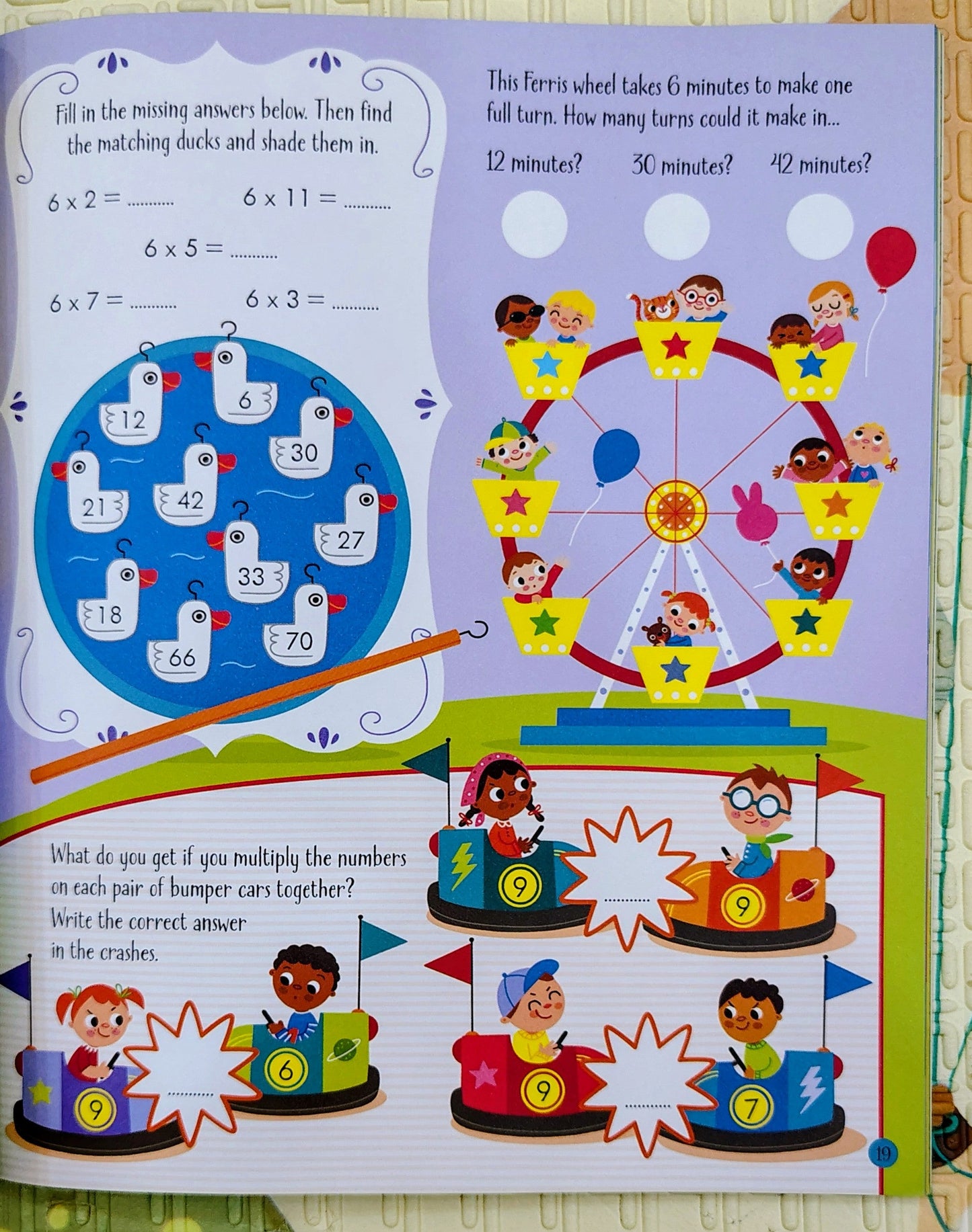 Multiplying and Dividing Activity Book by Usborne | Lots of puzzles Inside