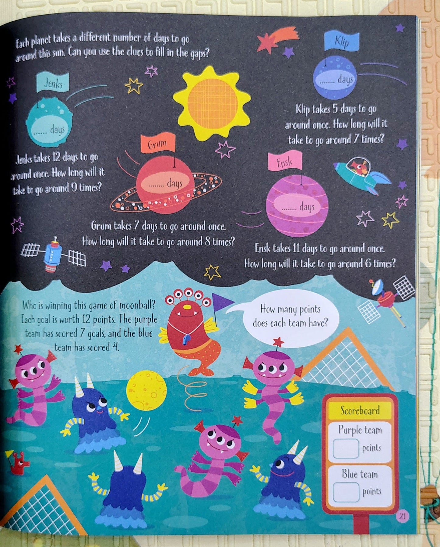 Multiplying and Dividing Activity Book by Usborne | Lots of puzzles Inside