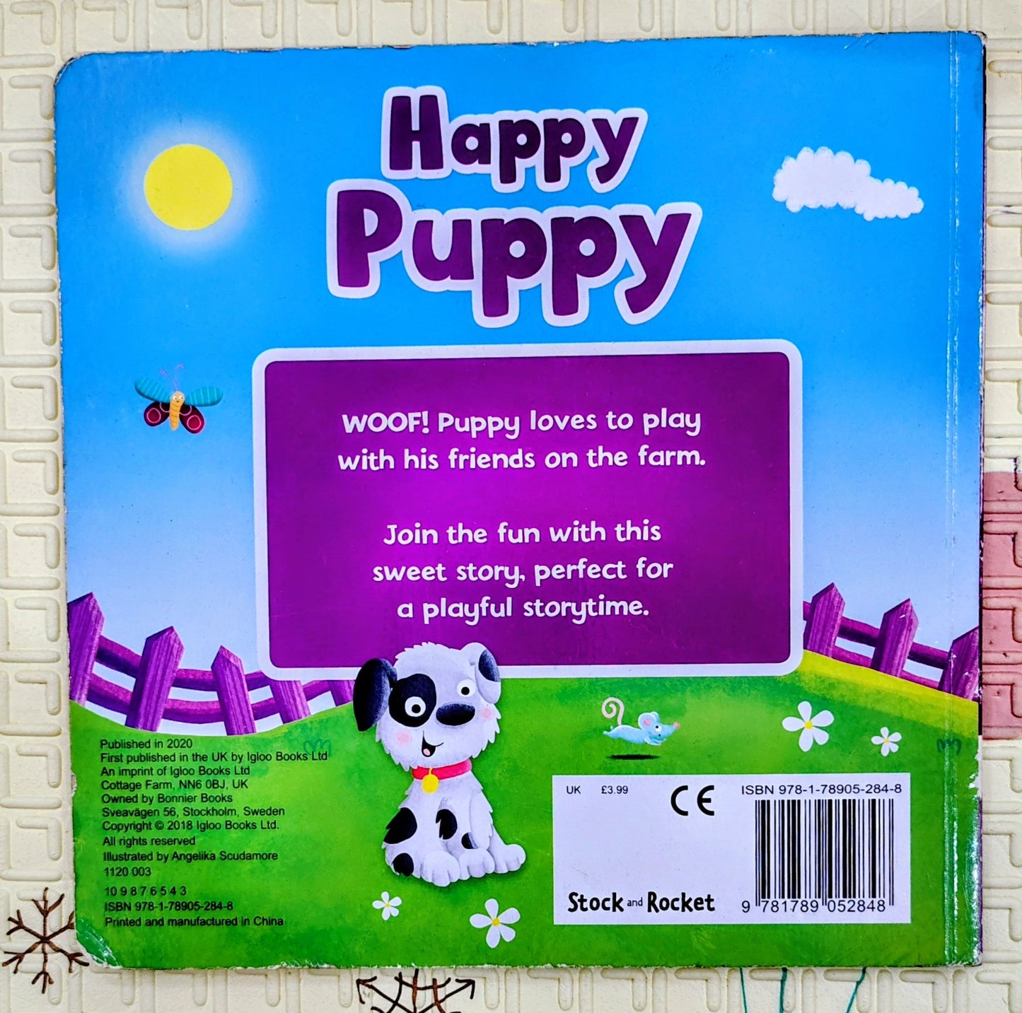 Happy Puppy | Tale of Farmyard Friendship| Stock and Rocket | Boardbook