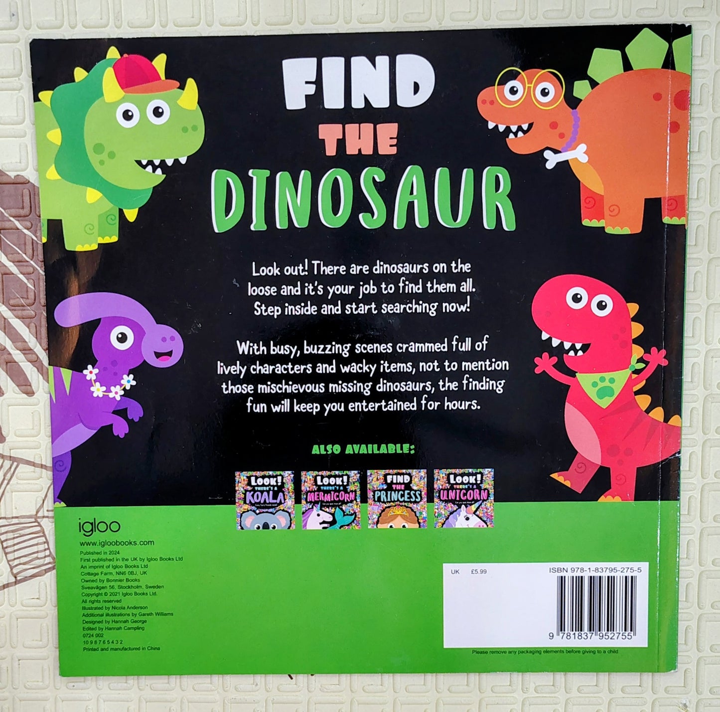 Find the Dinosaur | Igloo Books | Search and Find Book