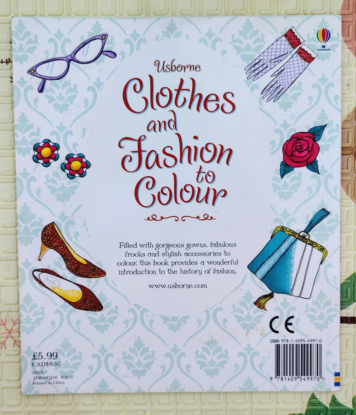 Clothes and Fashion to Colour by Usborne