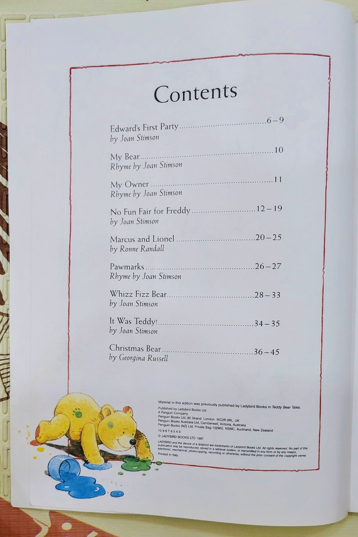 Teddy Bear Stories and Rhymes by Ronne Randall | Ladybird
