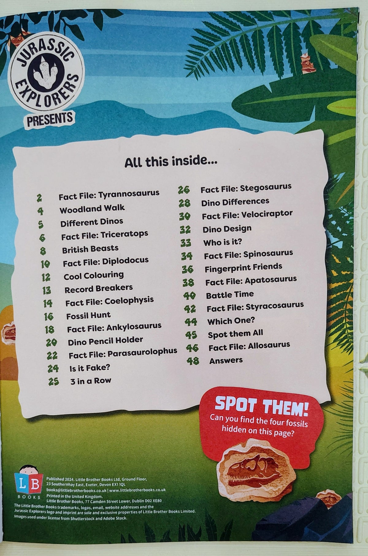 The World of Dinosaurs Activity Book | LB Books | Jurassic Explorers