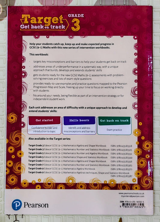 Target Grade 3 Edexcel GCSE Mathematics: Number and Statistics by Pearson | Study Material