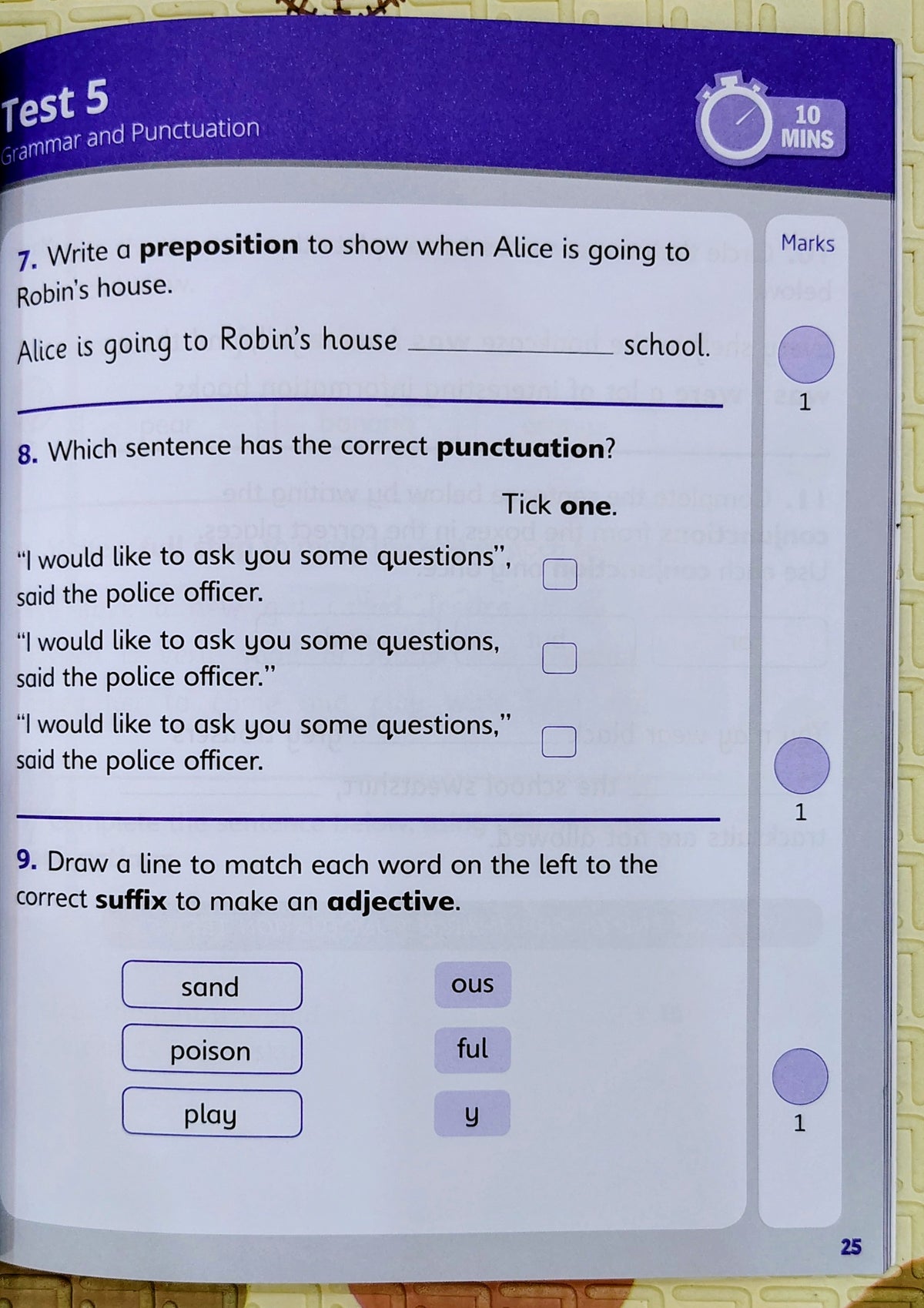 10 Minute SATs Tests: Grammar, Punctuation and Spelling | Scholastic Revision