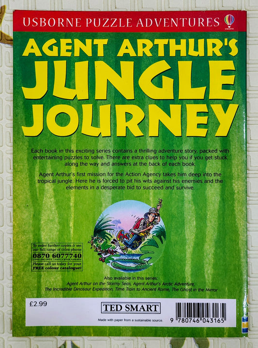 Agent Arthur's Jungle Journey by Martin Oliver | Usborne Puzzle Adventures