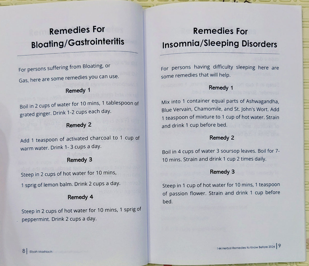 144 Herbal Remedies to Know Before 2024 by Eliyah Mashiach | Health
