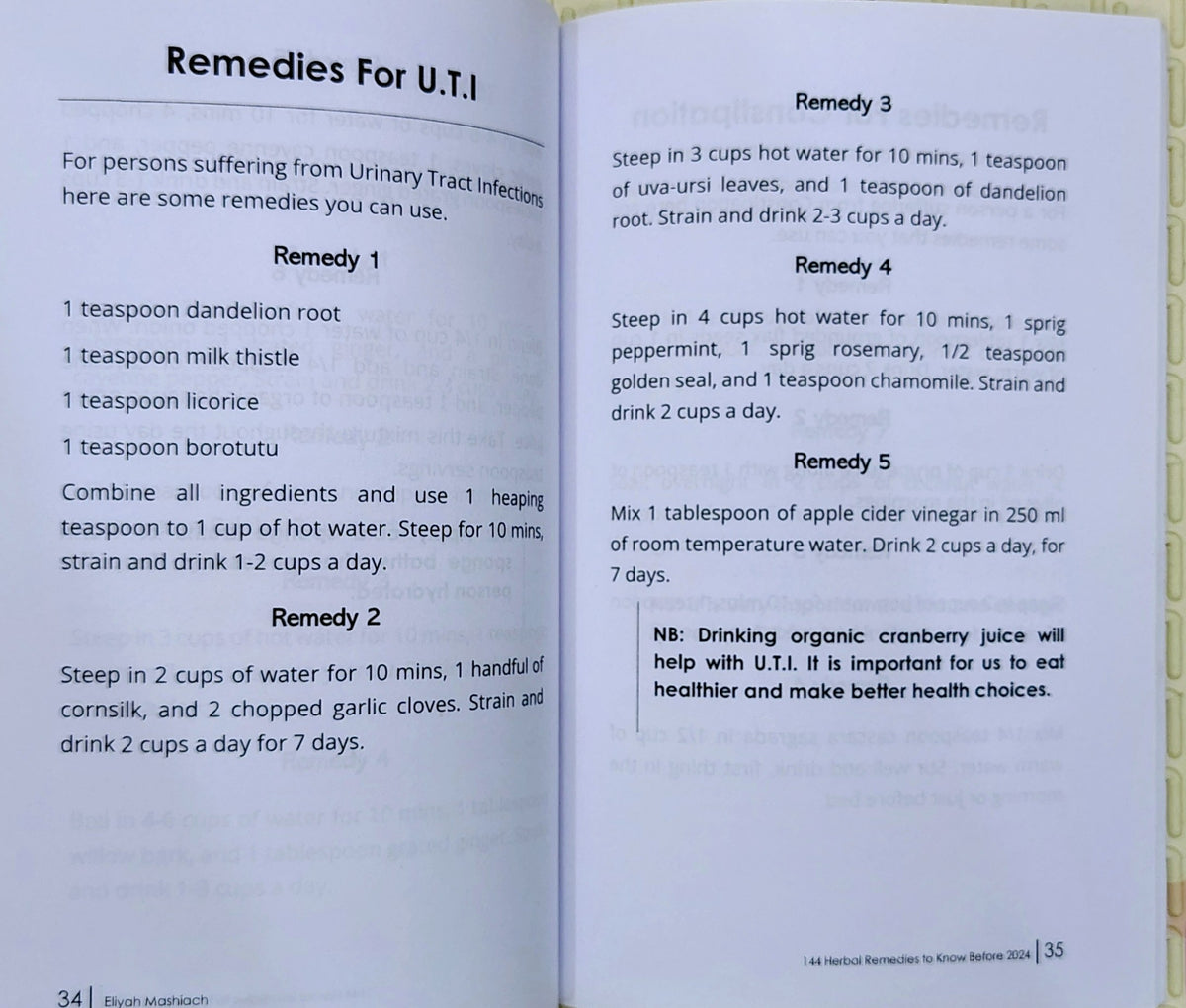144 Herbal Remedies to Know Before 2024 by Eliyah Mashiach | Health