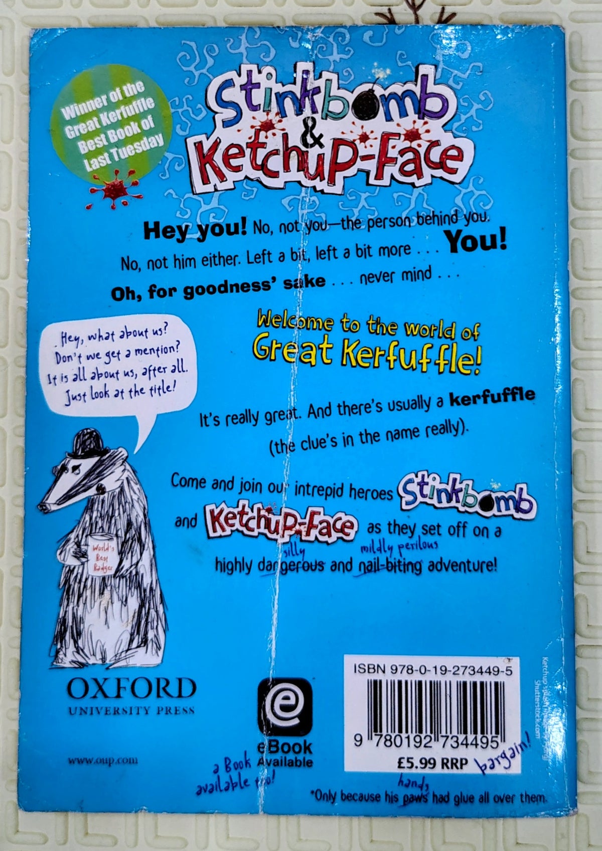 Stinkbomb & Ketchup-Face and the Badness of Badgers by John Dougherty | Oxford Press