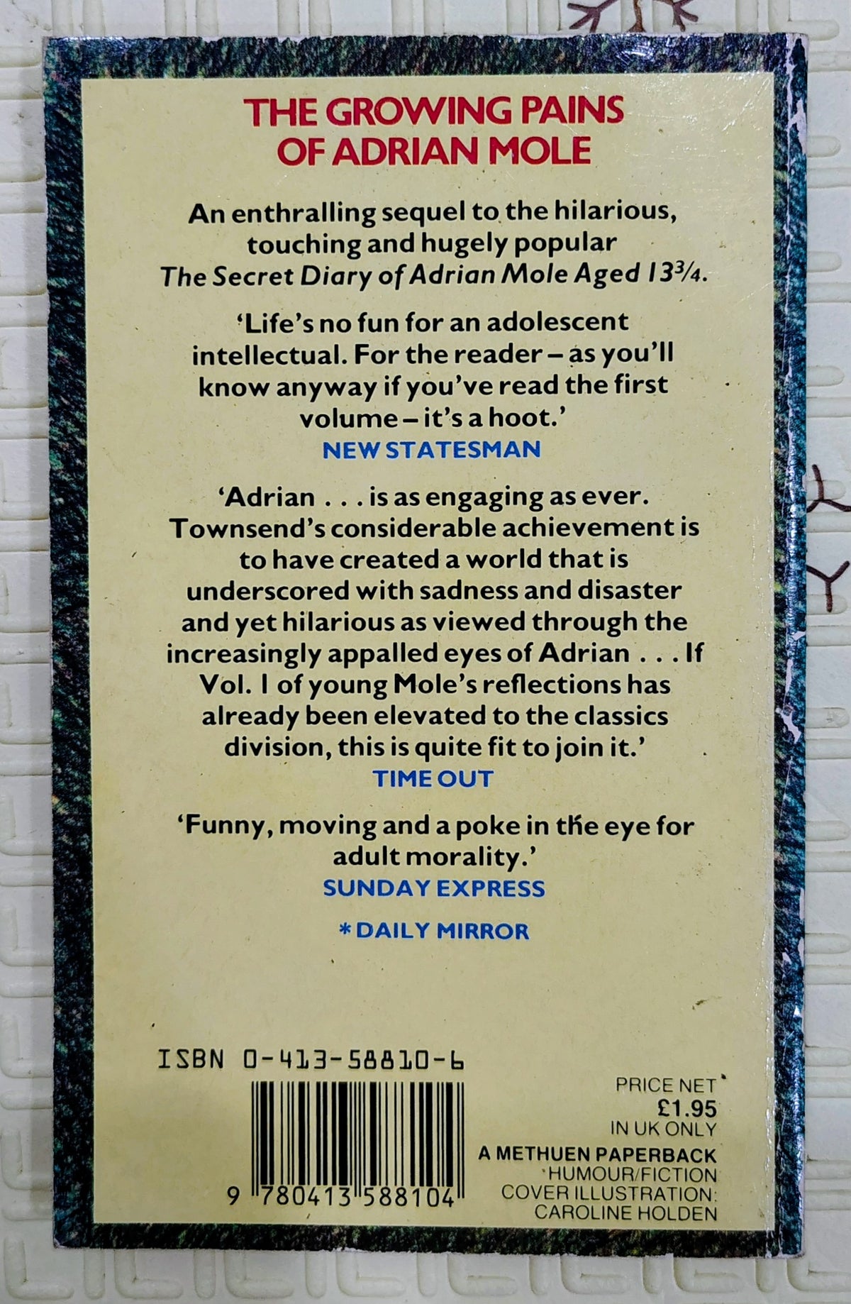 The Growing Pains of Adrian Mole by Sue Townsend | Methuen | Humor