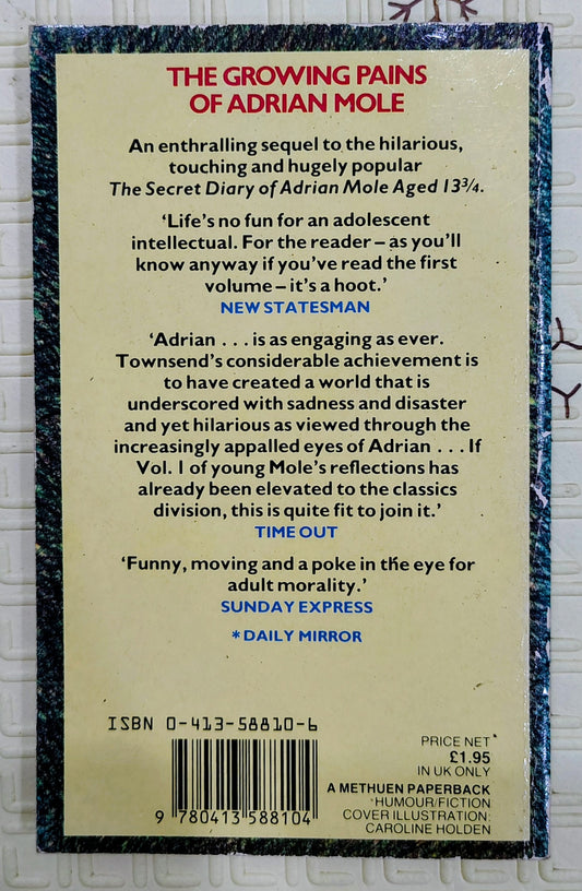 The Growing Pains of Adrian Mole by Sue Townsend | Methuen | Humor