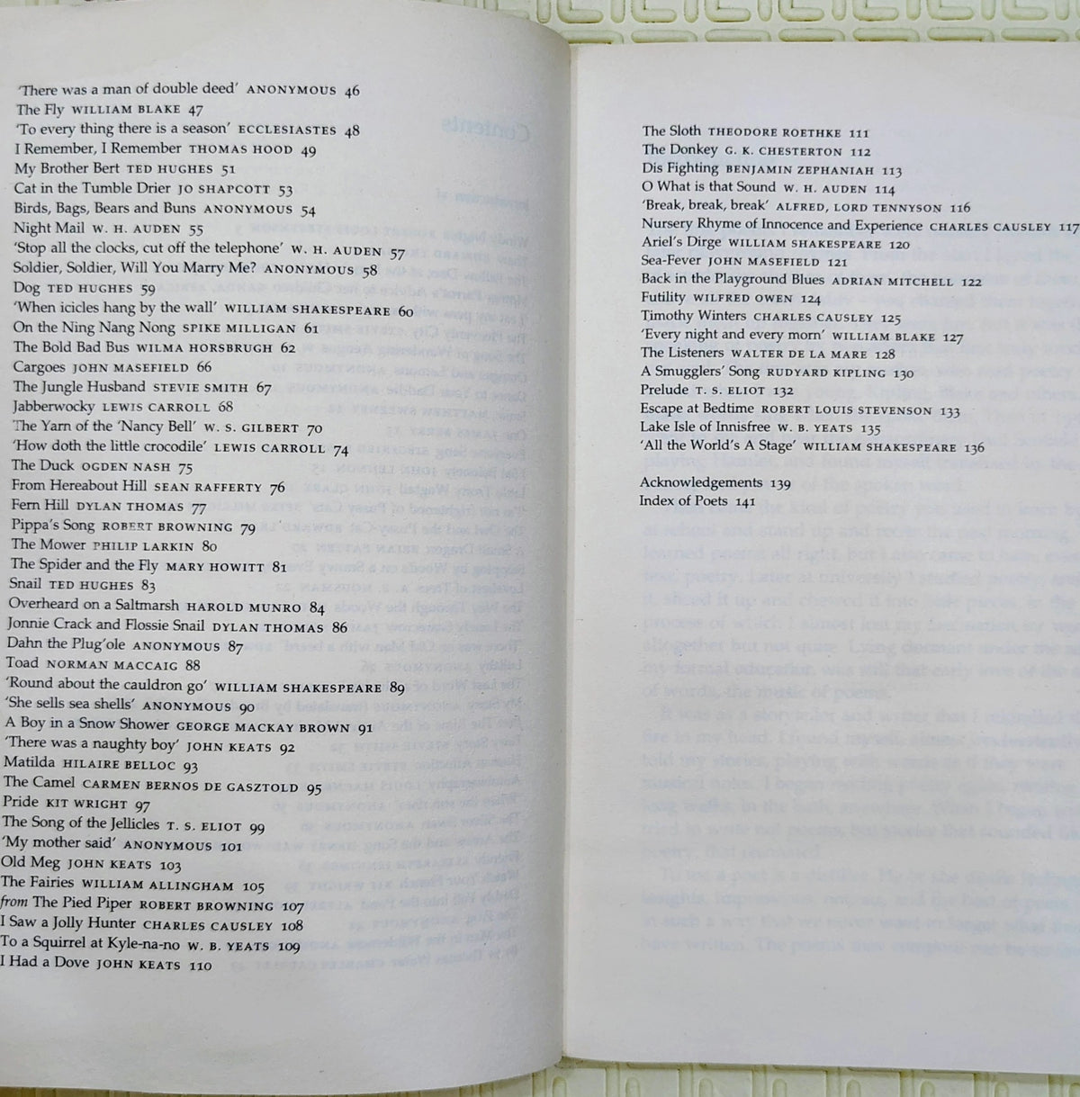 Because a Fire was in my Head: 101 Poems to Remember by Michael Morpurgo | Poetry