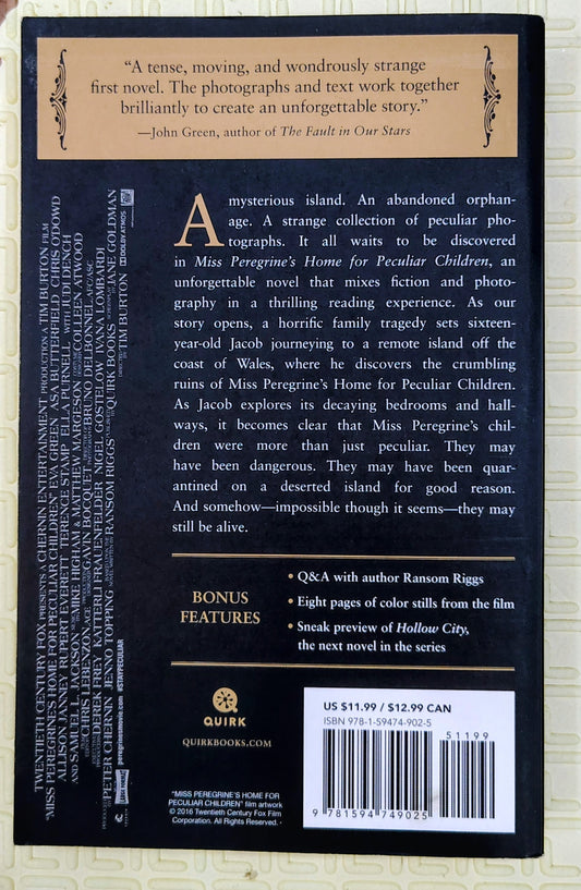 Miss Peregrine's Home for Peculiar Children by Ransom Riggs | Quirk Books