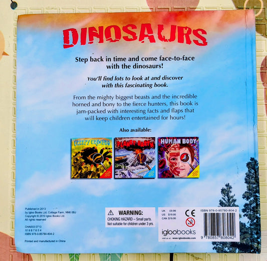 Dinosaurs | Magnifying Glass inside and Lots of Flaps to Lift