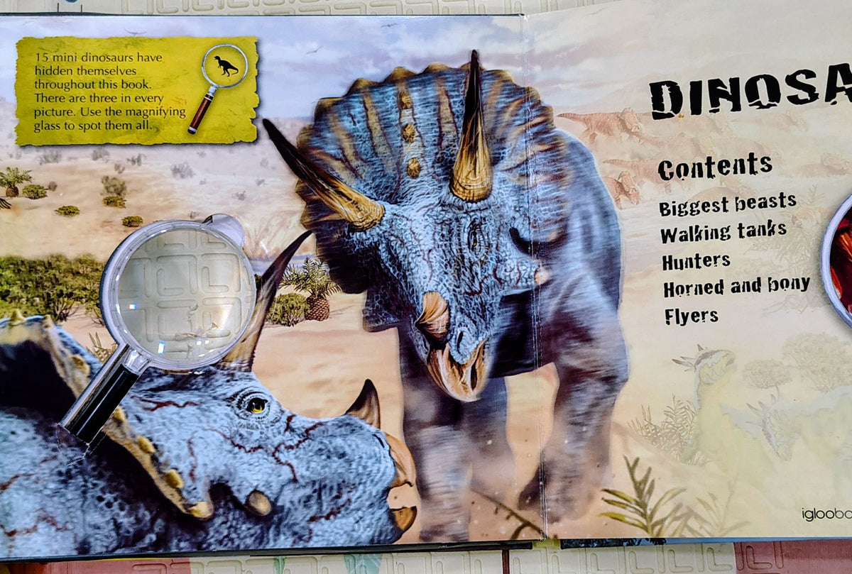 Dinosaurs | Magnifying Glass inside and Lots of Flaps to Lift