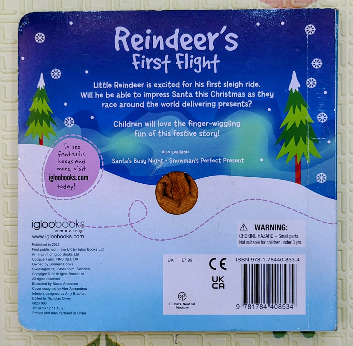 Reindeer's First Flight | Finger Puppet Book