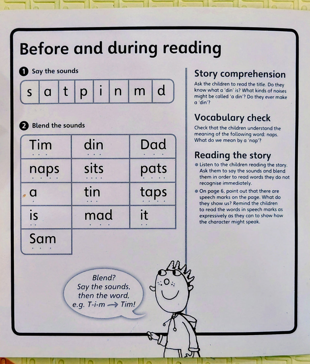 Tim's Din by Monica Hughes | Phonics Bug Phase 2